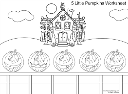 The spooky looking tree along with the crawling pumpkins completes the design! Five Little Pumpkins Song And Coloring Page For Preschoolers To Go With The Popsickle Pumpki Pumpkin Coloring Pages Halloween Preschool Five Little Pumpkins