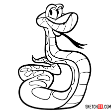 Ausmalbild has the lowest google pagerank and bad results in terms of yandex topical citation index. How To Draw Kaa From Jungle Book Step By Step Free Photos