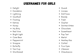 Girls Usernames 300 Cute And Funny Usernames For Girls