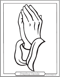 Free hands colouring page prayer. Praying Hands Picture Hands Praying Coloring Page