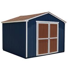 Storage sheds are perfect for keeping your yard and garage stuff organized and storing all of your outdoor storage sheds are key to keeping your yard looking neat and tidy. Handy Home Products Installed Princeton 10 Ft X 10 Ft Wood Storage Shed With Driftwood Shingles 60609 0 The Home Depot