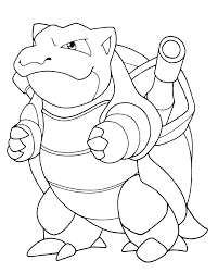 Vous avez à disposition un dessin du coloriage dracaufeu à imprimer avec des couleurs pour aider à choisir les. Tortank Coloriage Du Pokemon Tortank A Imprimer Et Colorier