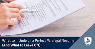 perfect paralegal resume