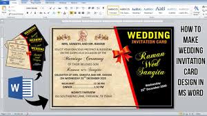 Simply choose a template, add. Ms Word Tutorial How To Make Wedding Invitation Card Design In Ms Word Invitation Card Design Youtube