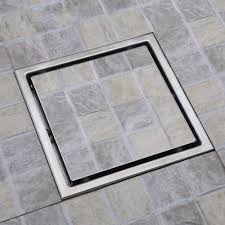 Clean a shower floor to remove hard water stains, mildew, and soap scum. Square Shower Floor Drain With Tile Insert Grate Sus304 Stainless Steel 6 Inch Multipurpose Invisible Look Or Flat Cover Shower Floor Drain Floor Drainfloor Shower Drain Aliexpress