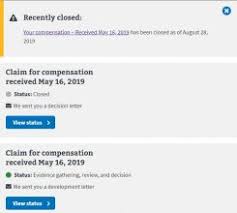 Va Gov Showing Claim Status Closed And Evidence Gathering Physical Evaluation Board Forum