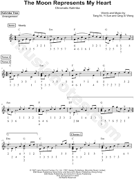 And it is right here that we come at your service, providing you with a bunch of easy kalimba tabs and chords which you can master effortlessly within minutes. Kalimba Tree The Moon Represents My Heart Sheet Music In C Major Download Print Sku Mn0211263