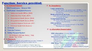 Worker participation is an essential element of the osh management system in the organization. Niosh And Dosh Nur Salina Bte Salleh Mkk