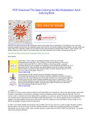 * 8.5x11 high quality 300 dpi for more information or if you have questions, please contact us, we are happy to help! Pdf The Splat Coloring The 90s Nickelodeon Adult Coloring Book Alqepyh Martha Pico Academia Edu