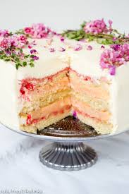 Rose Rhubarb Layer Cake