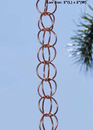 It consists of 8 copper cups extending 3 feet in length and is used to add length to a standard 8.5 ft length.<br/><br/>this is a 3 ft extension and can only be attached to a full size monarch copper rain chain with an s hook, and the s hook can not be. Monarch Rain Chains Pure Copper Ring Rain Chain Extension 3 Ft Monarch Abode