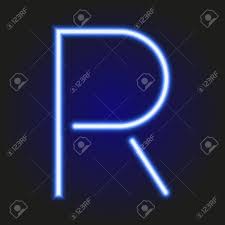 Single letter r embroidery monogram, instant download for embroidery . Single Light Blue Neon Letter R Of Vector Illustration Royalty Free Cliparts Vectors And Stock Illustration Image 72763070