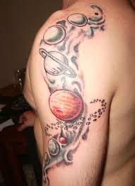 30 Examples Of Solar System Tattoo Cuded
