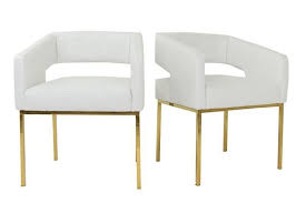 Open Back Chair In Faux White Croc And Brass Legs In 2021 White Chair Blue Dining Room Chairs Chair