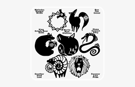 The seven deadly sins, also known as the capital vices, or cardinal sins, is a grouping and classification of vices within christian teachings, although they are not mentioned in the bible. Seven Deadly Sins Anime Symbols 7 Deadly Sins And Symbols Free Transparent Png Download Pngkey