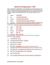 Ch301 fall 2009 worksheet 3 answer key on electronic configuations and. E L E C T R O N C O N F I G U R A T I O N W O R K S H E E T A N S W E R S Zonealarm Results