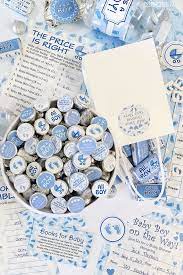 Blue Footprint Boy Baby Shower Favors And Games Footprints Baby Shower Baby Boy Shower Favors Baby Shower Favors