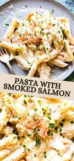 Pasta With Smoked Salmon In 2020 Smoked Salmon Pasta Dinner Party Recipes Healthy Snacks Recipes