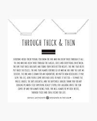 Who has already gone through thick and thin, is sharing with us in our traditional rubric the open forum. Parity Bryan Anthony Through Thick And Thin Necklace Up To 77 Off