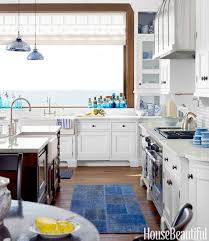 Farmhouse style responds to the home's architecture and quirky architecture is all the better! For The Love Of Kitchens Blue White Kitchen The Inspired Room