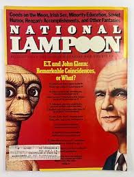 National Lampoon Magazine August 1983 E.T. John Glenn Irish Sex Coeds On  Moon
