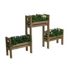 Algreen Stack N Garden 18 In Plastic Planter Set 00120 The Home Depot Gardening Design Diy Raised Garden Beds Diy Wooden Planters