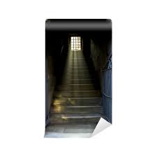 I had my blinds down so i could not see out, but i could see that the light was moving back and forth, as if it were a spotlight fixated on scanning my bedroom. Staircase With Light Shining Through Window Wall Mural Pixers We Live To Change