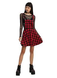 Red Black Plaid Overall Dress Red Plaid Dress Overall Dress Red And Black Plaid
