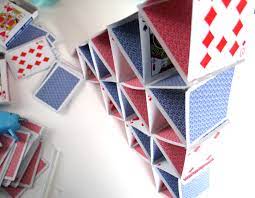 Make a book base for your glitter house. Building A Few House Of Cards Jessica Ramey