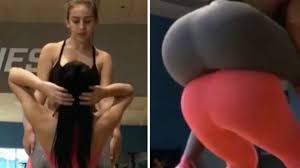 Double the booty: Gorgeous Instagram babe invites friend along for steamy  gym session - Daily Star