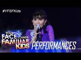 Your face sounds familiar is a show from endemol shine group franchised by abs cbn debuting its first season on march 2015. Your Face Sounds Familiar Kids Awra Briguela As Mommy Dionesia Pacquiao Youtube