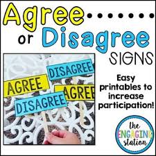 Agree Disagree Signs Formative Assessment Agree Classroom Posters