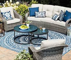 Wilson Fisher Lakewood Double Round Nested Coffee Tables Set Big Lots Backyard Furniture Patio Furniture Collection Teak Patio Furniture