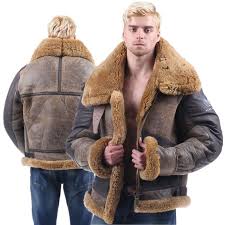 Trouver Plus Cuir Et Daim Informations Sur B3 En Peau De Mouton En Cuir Veste Veste En Cuir Veste Peau De Mouton Veste Cuir Marron Hommes