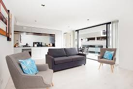 Acesso dos hóspedes living room with kitchen,bathroom,balcony with bbq,chill out garden. Sleek Modern Apartment In The Heart Of Manly Sydney Updated 2020 Prices