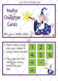 Teacher S Pet Year 1 Maths Challenge Cards Pack 1 Premium Printable Classroom Activities And Games Math Challenge Year 1 Maths Problem Solving Activities
