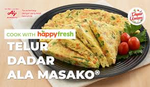 Nasi telur mamak sediakan nasi dadar special telur 1 seharga rp 18.500. Telur Dadar Ala Masako