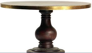 Dahlia Hammered Brass Pedestal Table Dining Table Table Pedestal Table
