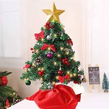 Check spelling or type a new query. Amazon Com Juegoal 24 Inch Mini Christmas Tree Table Top Artificial Christmas Trees With 50 Led Lights Tree Topper Red Berries Home Kitchen