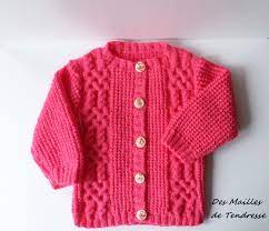 Vous pourrez le mettre à votre petite fille en toute circonstance. Gilet Fille 2 Ans Fait Main Tricot Mailles Irlandaises Rose Vif En Acrylique Mode Filles Par Des Mailles Tricot Fillette Modele Tricot Enfant Gilet Fillette