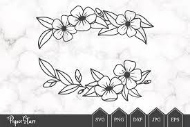 Download Flower Laurel Svg Cut File 518064 Cut Files Design Bundles