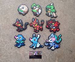 Alola Starters Pokemon Perler Bead Sprites Etsy Pokemon Perler Beads Pokemon Bead Bead Sprite
