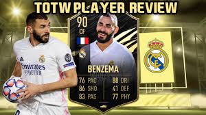 Join the discussion or compare with others! He Is A Beast 90 Totw Karim Benzema Player Review Fifa 21 Ultimate Team Youtube