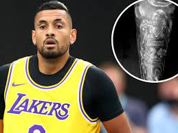 Nick kyrgios has unveiled his highly detailed sleeve tattoo featuring a tribute to the late kobe bryant and nba star lebron james. Nick Kyrgios Unveils Incredible Sleeve Tattoo Tribute To Kobe Bryant 7news