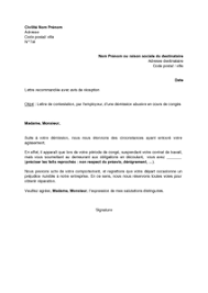 Elle exprime ce qu'il faut et pas plus. Lettre De Contestation Par L Employeur D Une Demission Abusive En Cours De Conges Modele De Lettre Gratuit Exemple De Lettre Type Documentissime