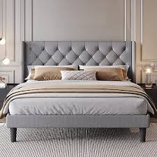 King Size Platform Bed Frame With