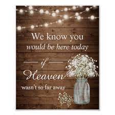 Rustic Baby S Breath Lights Remembrance Sign Zazzle Com Wedding Memorial Babys Breath Rustic Baby