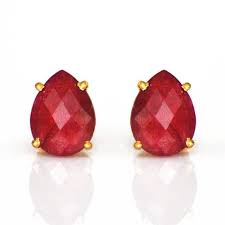 These three lustrous gems make perfect presents we earn a commission for products purchased through some links in this article. Ruby Teardrop Prong Set Stud Earrings July Birthstone Danique Jewelry