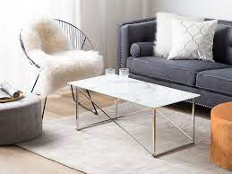 Couchtische marmor ll➤ couchtische bei maisons du monde ✅ kostenfreie lieferung in die hier im shop finden sie eine große auswahl an modernen couchtischmodellen für jeden geschmack. Couchtisch Weiss Silber Marmor Optik Rechteckig 100 X 50 Cm Emporia Beliani De
