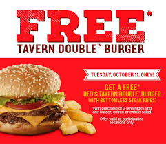 Bogo Today Oct 11 Only At Red Robin No Coupon Required Offer Available To Everyone Just Mention Tavern Double Tues Red Robin Burgers Burger Double Burger